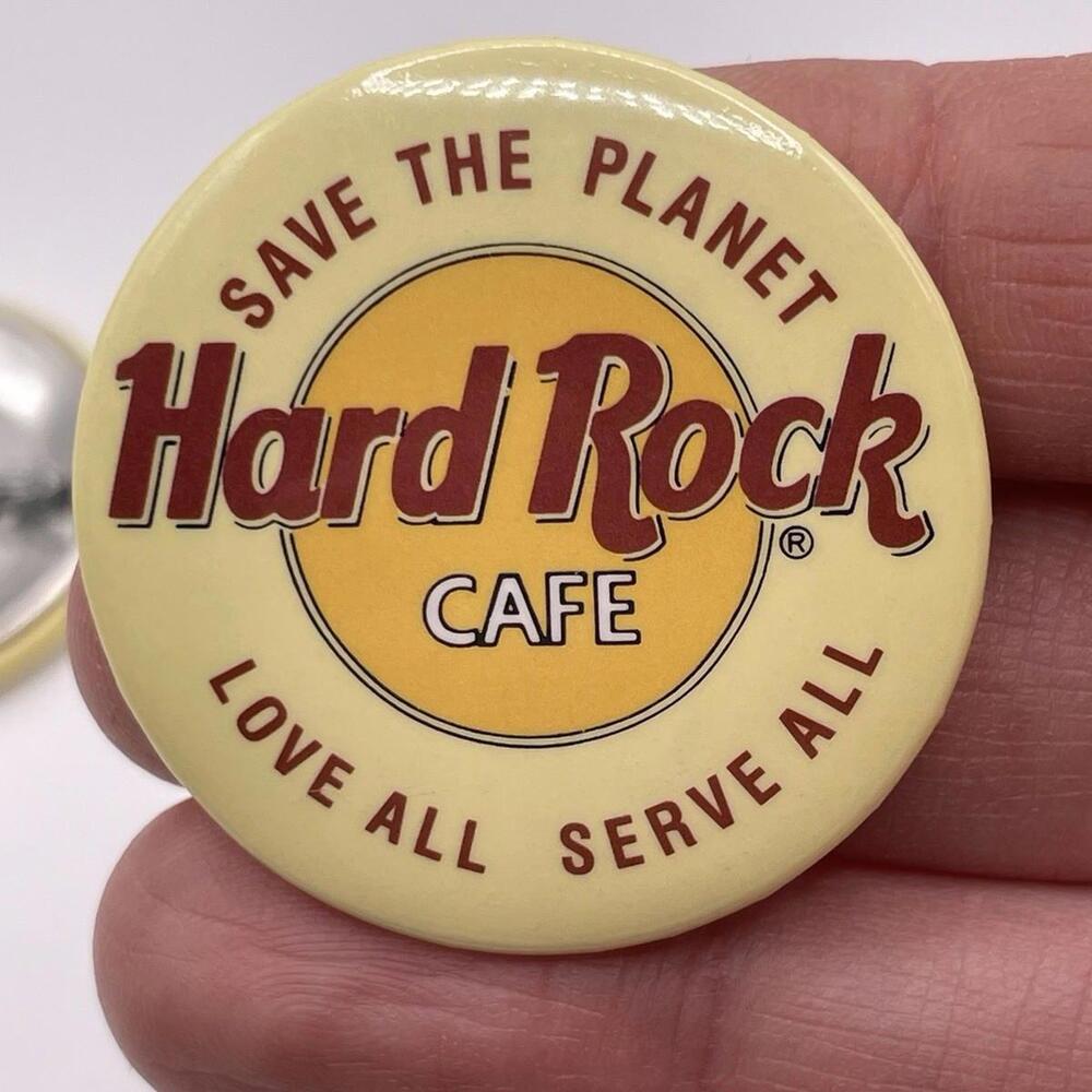 Vintage Hard Rock Cafe Pin Back Buttons LOT of 5 - Picture 6 of 7